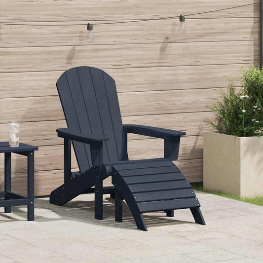 vidaXL Adirondack Chair Navy Blue 82 x 74 x 92 cm HDPE