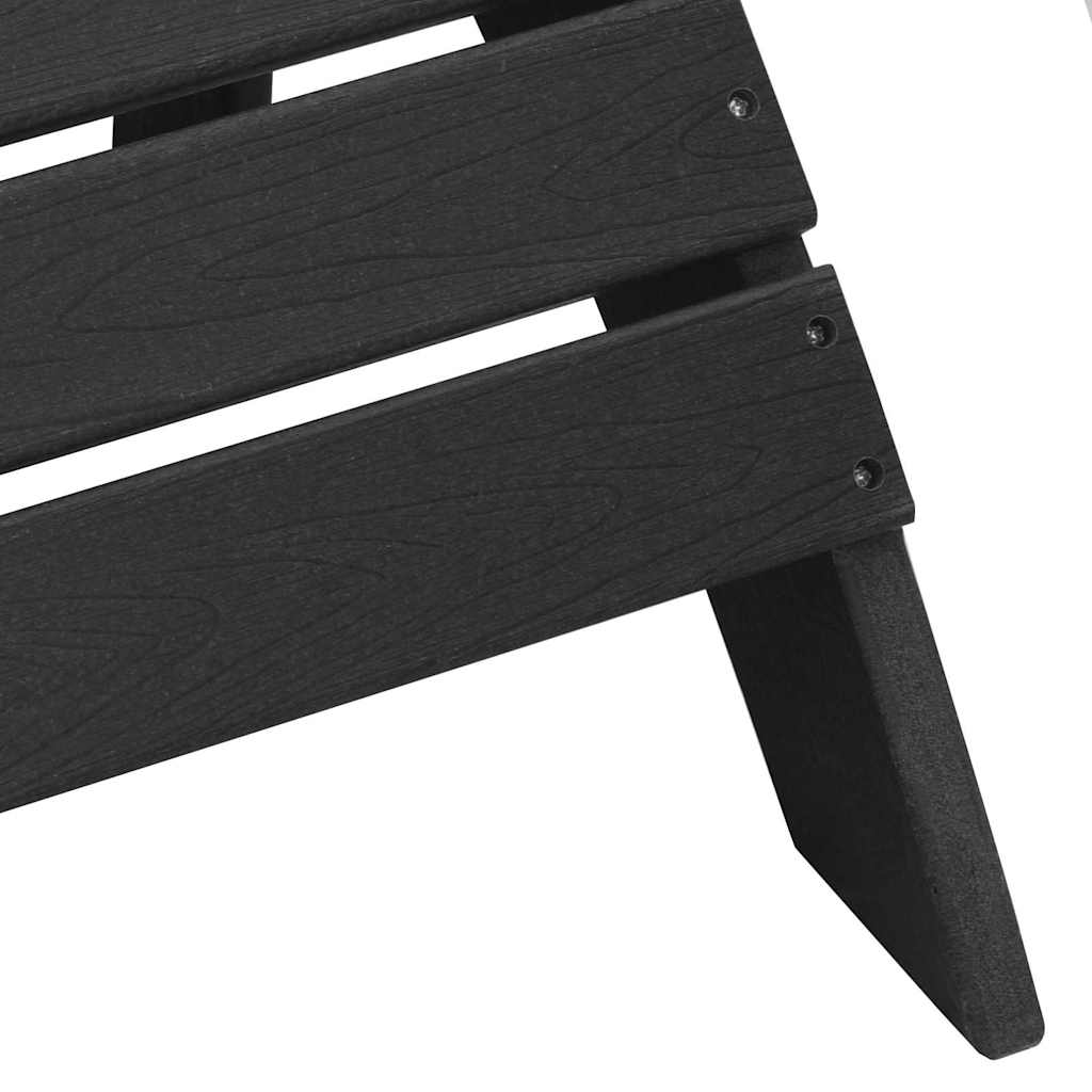 vidaXL Adirondack Chair Black 82 x 74 x 92 cm HDPE