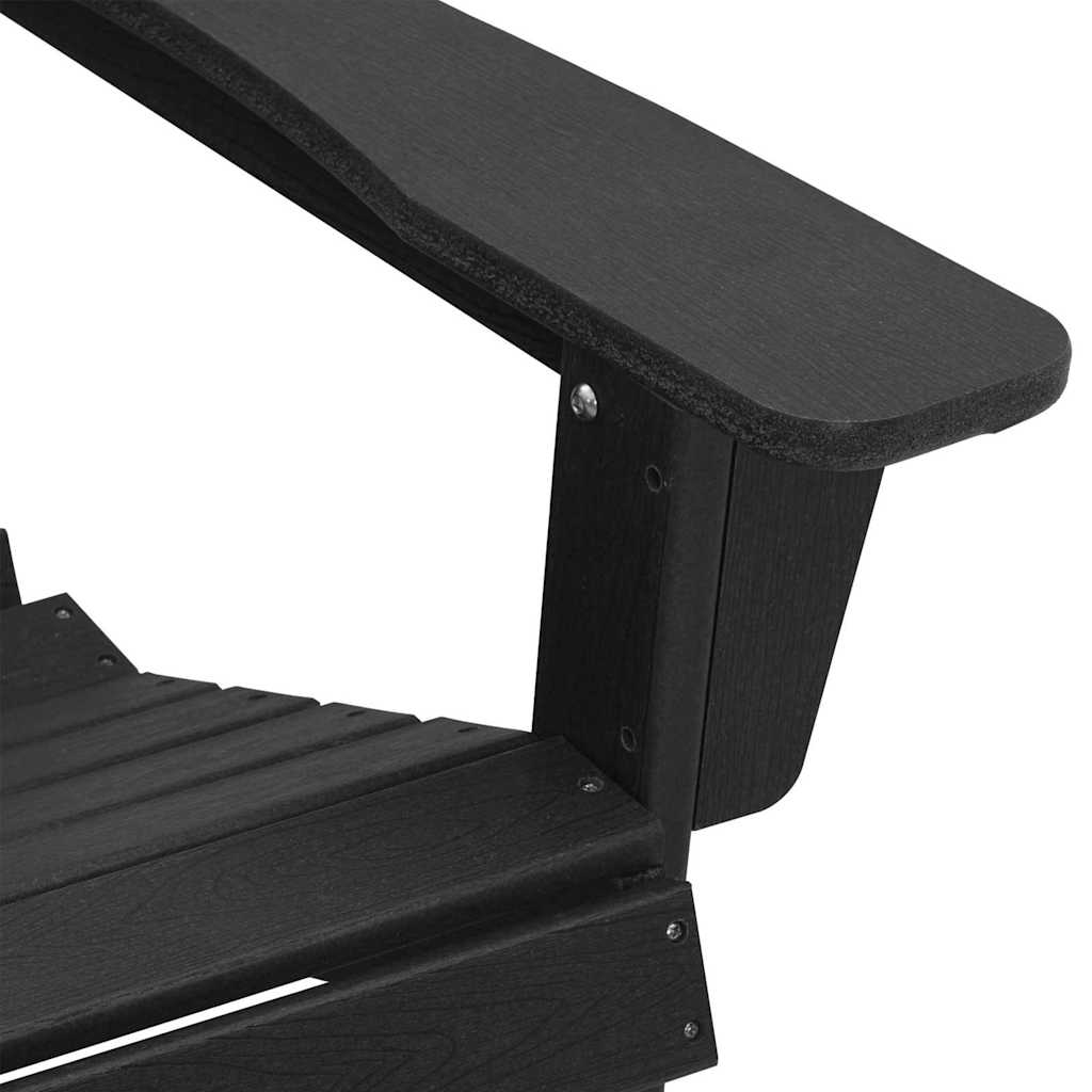 vidaXL Adirondack Chair Black 82 x 74 x 92 cm HDPE