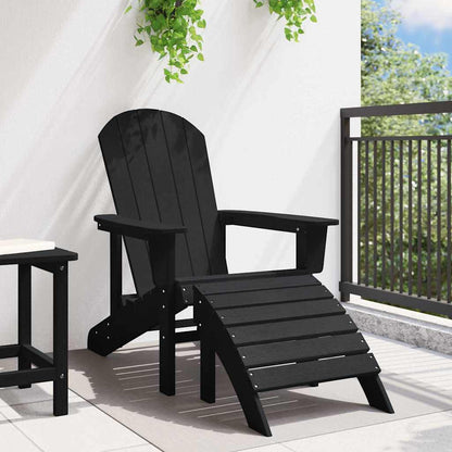vidaXL Adirondack Chair Black 82 x 74 x 92 cm HDPE