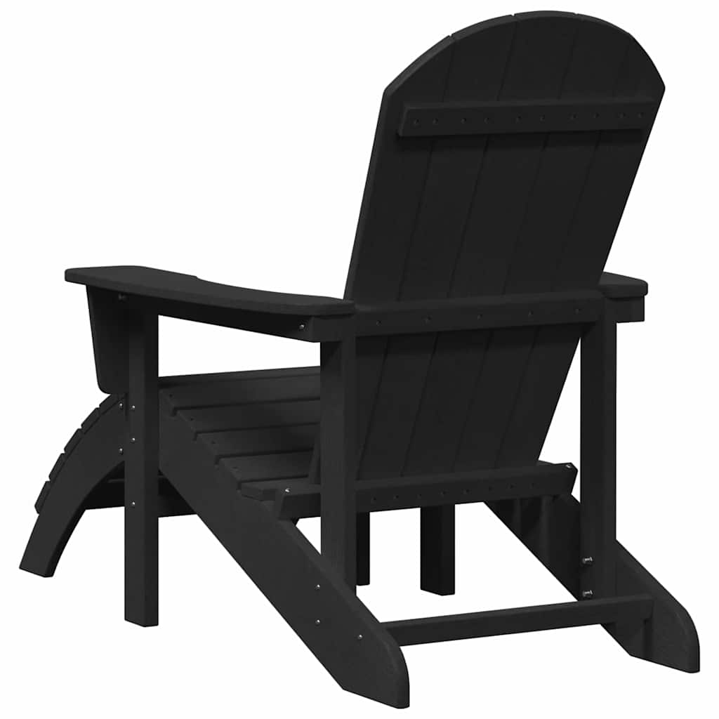 vidaXL Adirondack Chair Black 82 x 74 x 92 cm HDPE
