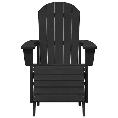 vidaXL Adirondack Chair Black 82 x 74 x 92 cm HDPE
