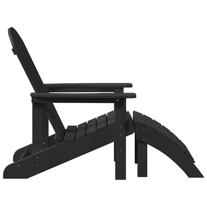 vidaXL Adirondack Chair Black 82 x 74 x 92 cm HDPE