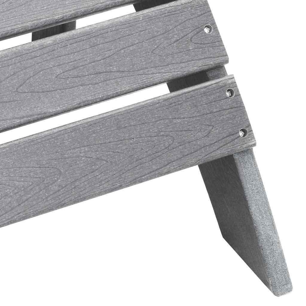 vidaXL Adirondack Chair Light Grey 82 x 74 x 92 cm HDPE