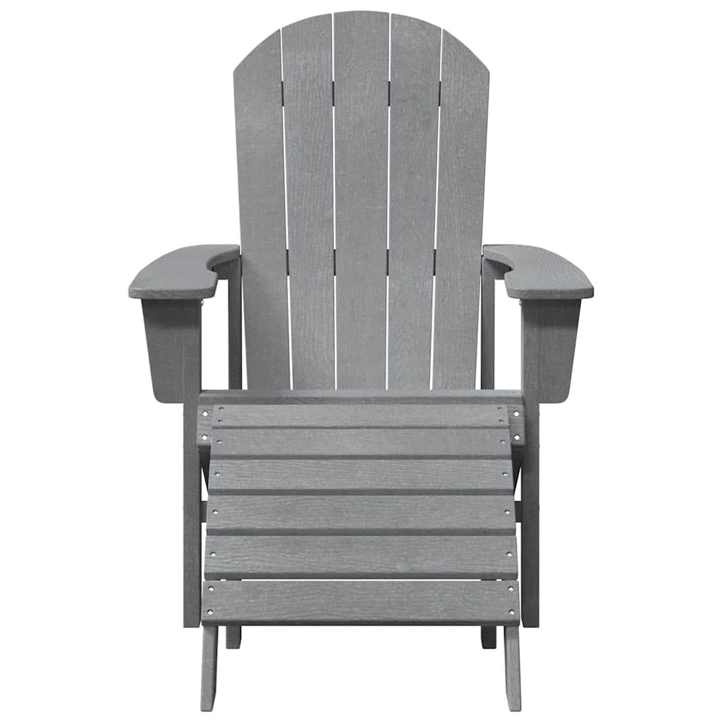 vidaXL Adirondack Chair Light Grey 82 x 74 x 92 cm HDPE