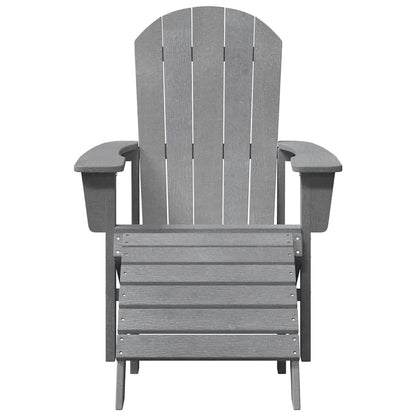 vidaXL Adirondack Chair Light Grey 82 x 74 x 92 cm HDPE