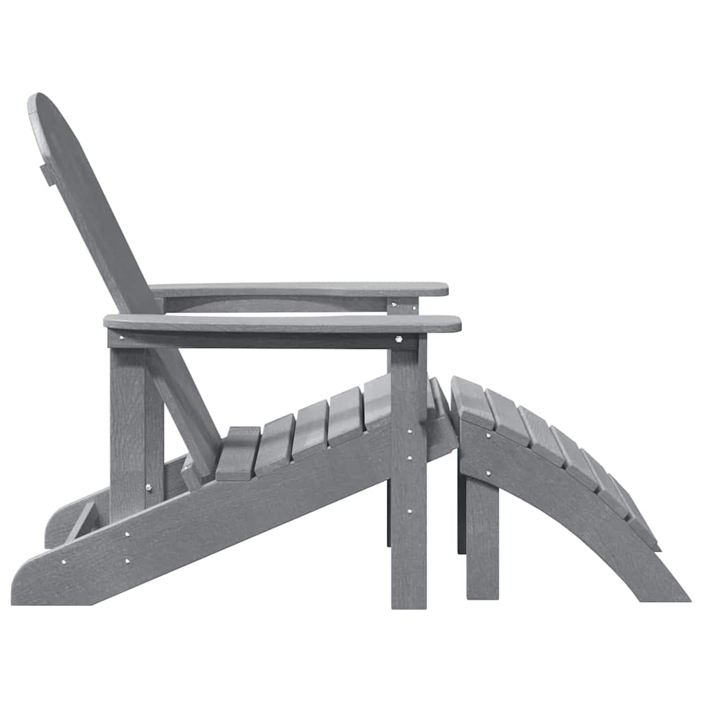 vidaXL Adirondack Chair Light Grey 82 x 74 x 92 cm HDPE