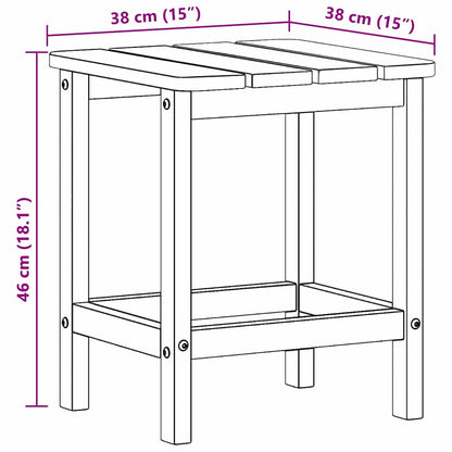 vidaXL Side Table Light Grey 38 x 38 x 46 cm Polyethylene