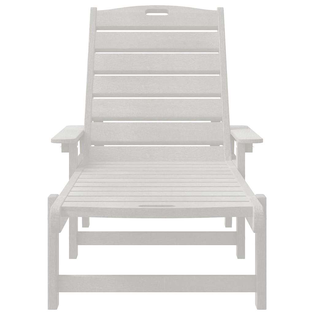 vidaXL Sun Lounger White 195.5 x 53 x 98.5 cm HDPE