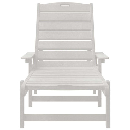vidaXL Sun Lounger White 195.5 x 53 x 98.5 cm HDPE