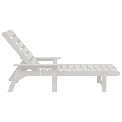 vidaXL Sun Lounger White 195.5 x 53 x 98.5 cm HDPE