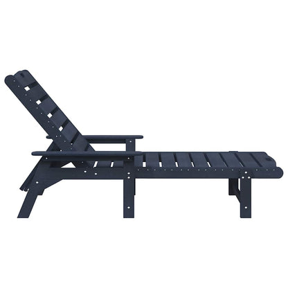 vidaXL Sun Lounger Navy Blue 195.5 x 53 x 98.5 cm HDPE