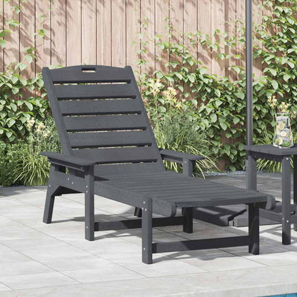 vidaXL Sun Lounger Light Grey 195.5 x 53 x 98.5 cm HDPE