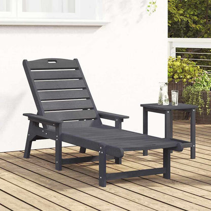 vidaXL Sun Lounger Light Grey 195.5 x 53 x 98.5 cm HDPE