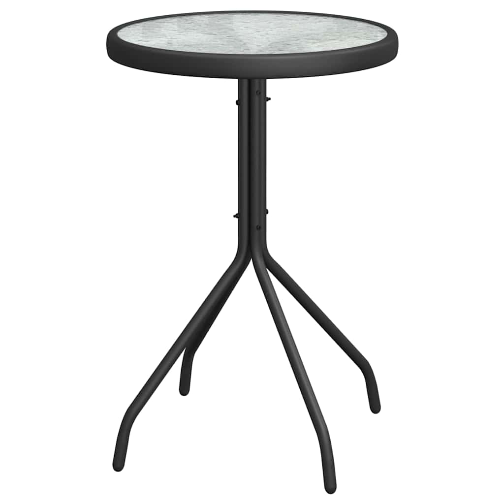 vidaXL Garden Bistro Set 3 pcs Black Steel