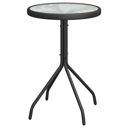 vidaXL Garden Bistro Set 3 pcs Black Steel
