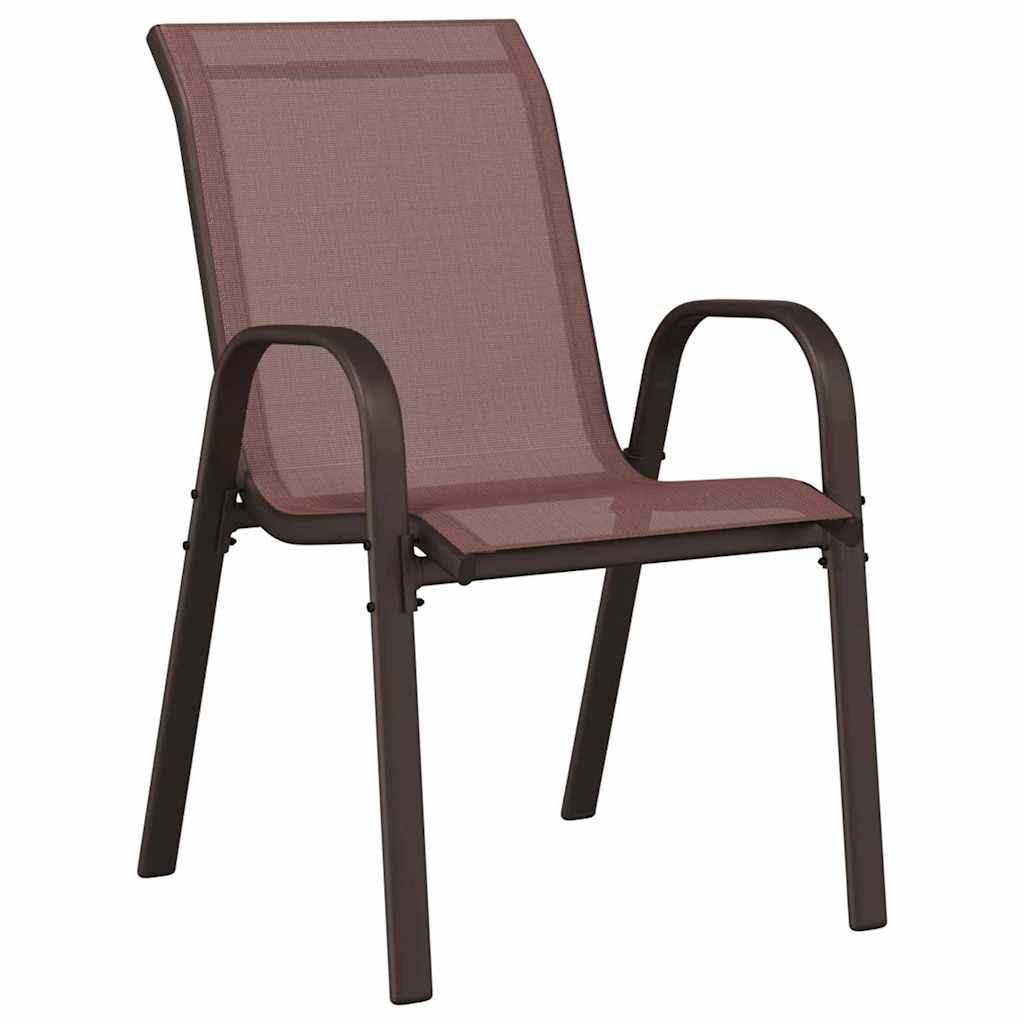 vidaXL Garden Bistro Set 3 pcs Brown Steel