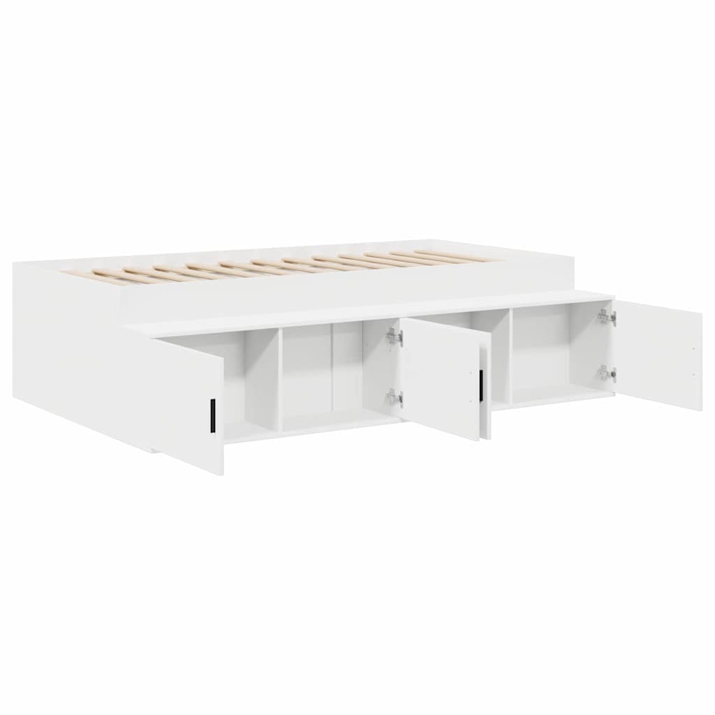 vidaXL Bed Frame with Drawer White 100 x 200 cm Engineered Wood