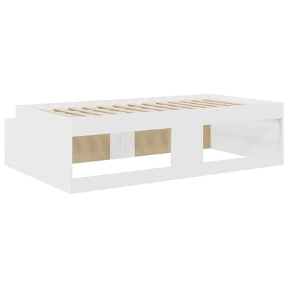 vidaXL Bed Frame with Drawer White 100 x 200 cm Engineered Wood
