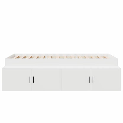 vidaXL Bed Frame with Drawer White 100 x 200 cm Engineered Wood
