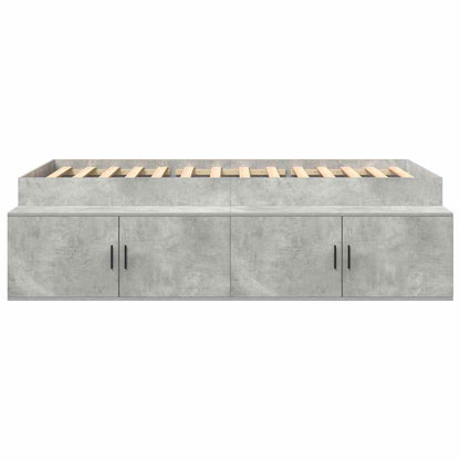 vidaXL Bed Frame Concrete Grey 100 x 200 cm Engineered Wood