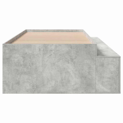 vidaXL Bed Frame Concrete Grey 100 x 200 cm Engineered Wood