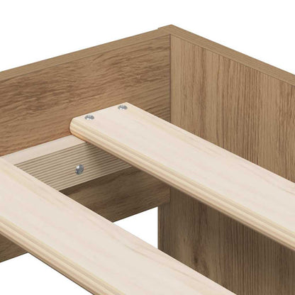vidaXL Bed Frame with Drawer Artisan Oak 100 x 200 cm Engineered Wood