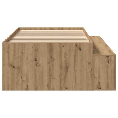 vidaXL Bed Frame with Drawer Artisan Oak 100 x 200 cm Engineered Wood