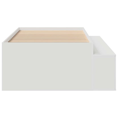vidaXL Bed Frame with Drawer White 90 x 200 cm Engineered Wood