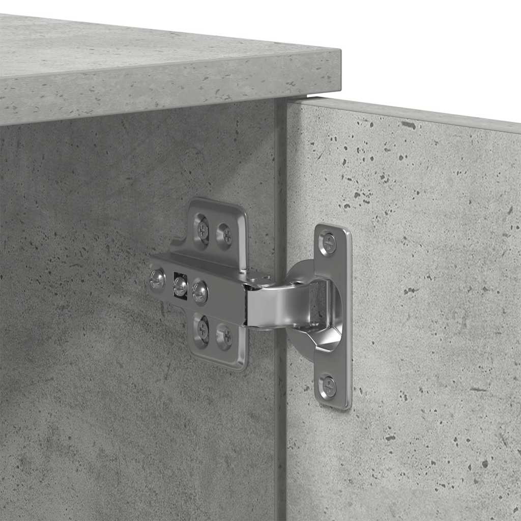 vidaXL Bed Frame with Drawer Concrete Grey 90 x 200 cm Engineered Wood