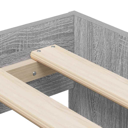 vidaXL Bed Frame with Drawer Grey Sonoma 90 x 200 cm Engineered Wood