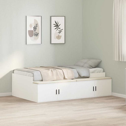 vidaXL Bed Frame with Drawer White 80 x 200 cm Engineered Wood