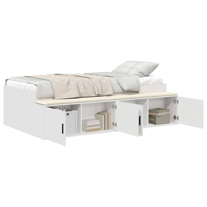 vidaXL Bed Frame with Drawer White 80 x 200 cm Engineered Wood