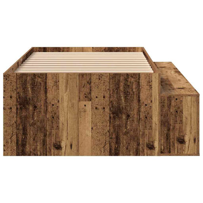 vidaXL Bed Frame with Drawer Old Wood 80 x 200 cm Engineered Wood