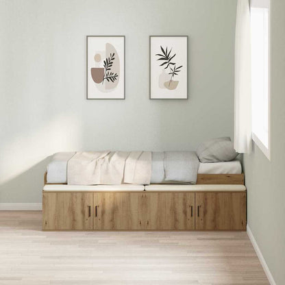 vidaXL Bed Frame with Drawer Artisan Oak 80 x 200 cm Engineered Wood