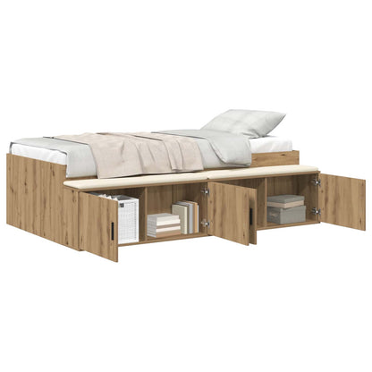 vidaXL Bed Frame with Drawer Artisan Oak 80 x 200 cm Engineered Wood