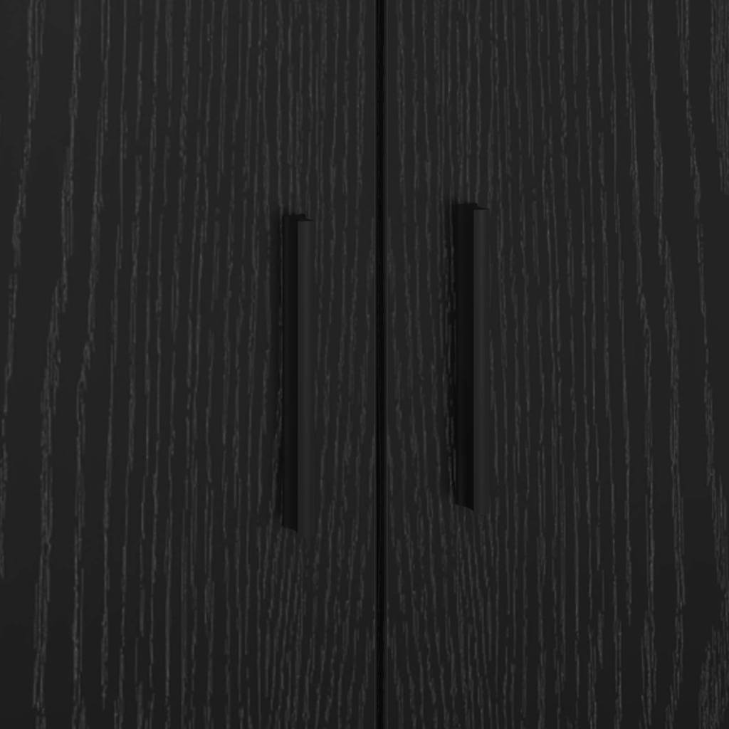 vidaXL Bed Frame with Drawer Black Oak 90 x 190 cm Engineered Wood