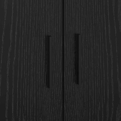 vidaXL Bed Frame with Drawer Black Oak 90 x 190 cm Engineered Wood