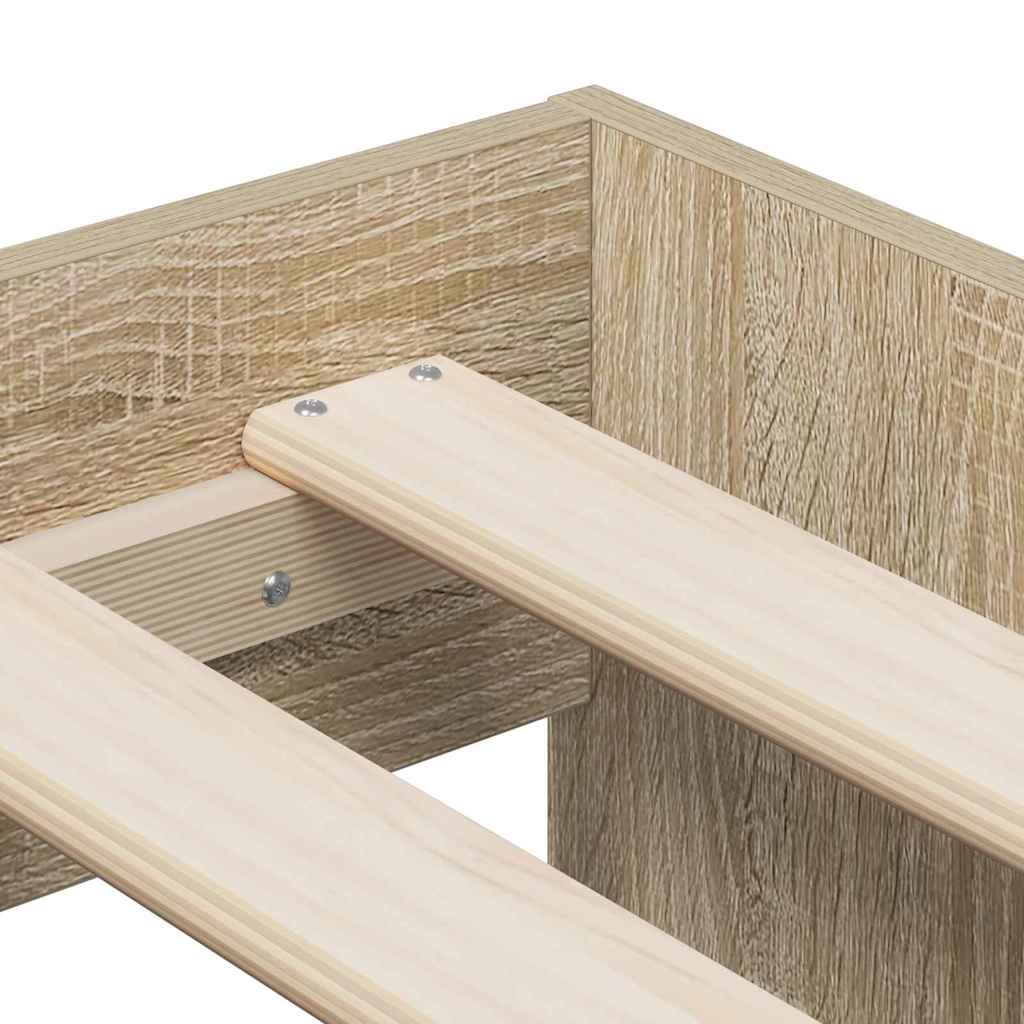 vidaXL Bed Frame with Drawer Sonoma Oak 90 x 190 cm Engineered Wood