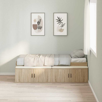 vidaXL Bed Frame with Drawer Sonoma Oak 90 x 190 cm Engineered Wood