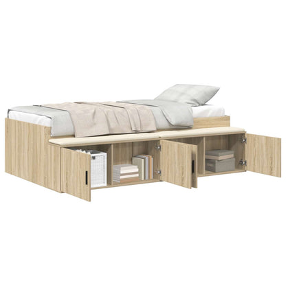vidaXL Bed Frame with Drawer Sonoma Oak 90 x 190 cm Engineered Wood