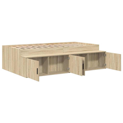 vidaXL Bed Frame with Drawer Sonoma Oak 90 x 190 cm Engineered Wood