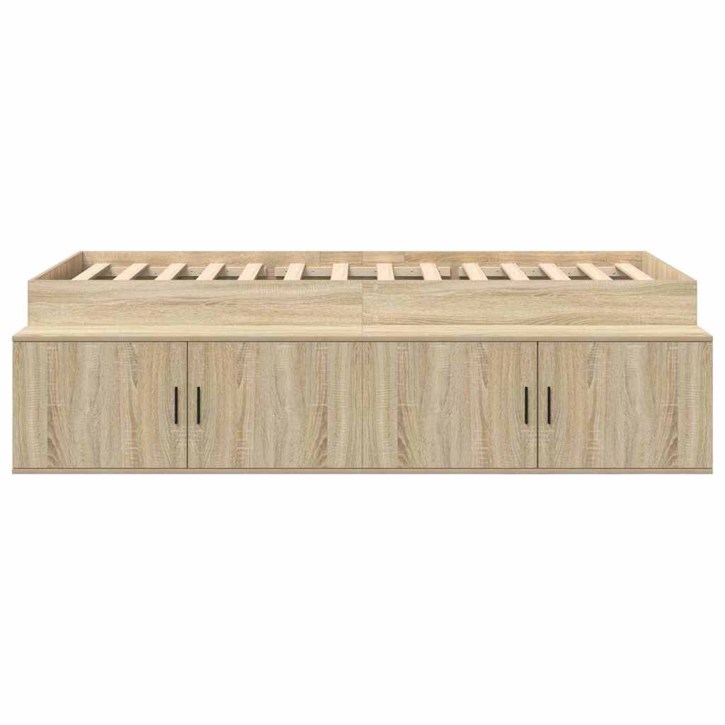 vidaXL Bed Frame with Drawer Sonoma Oak 90 x 190 cm Engineered Wood