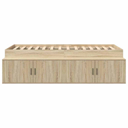 vidaXL Bed Frame with Drawer Sonoma Oak 90 x 190 cm Engineered Wood