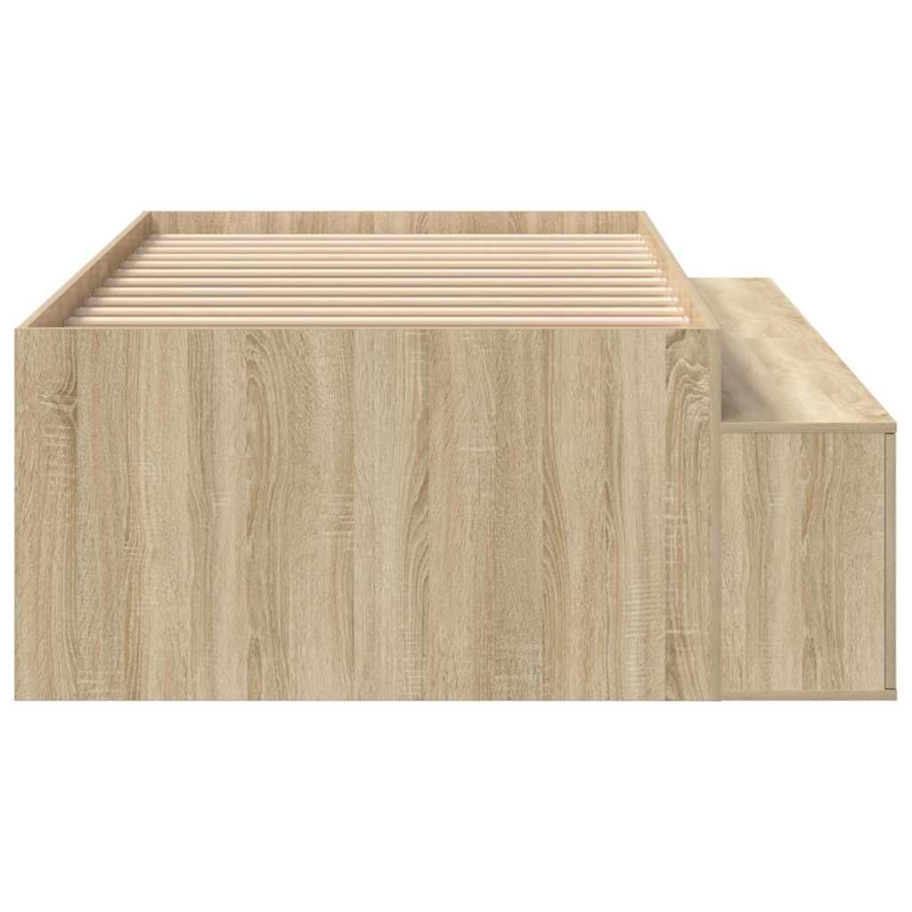 vidaXL Bed Frame with Drawer Sonoma Oak 90 x 190 cm Engineered Wood