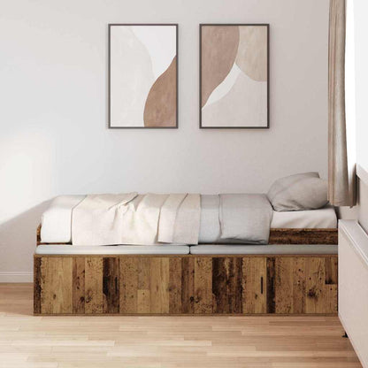 vidaXL Bed Frame with Drawer Artisan Oak 70 x 190 cm Engineered Wood