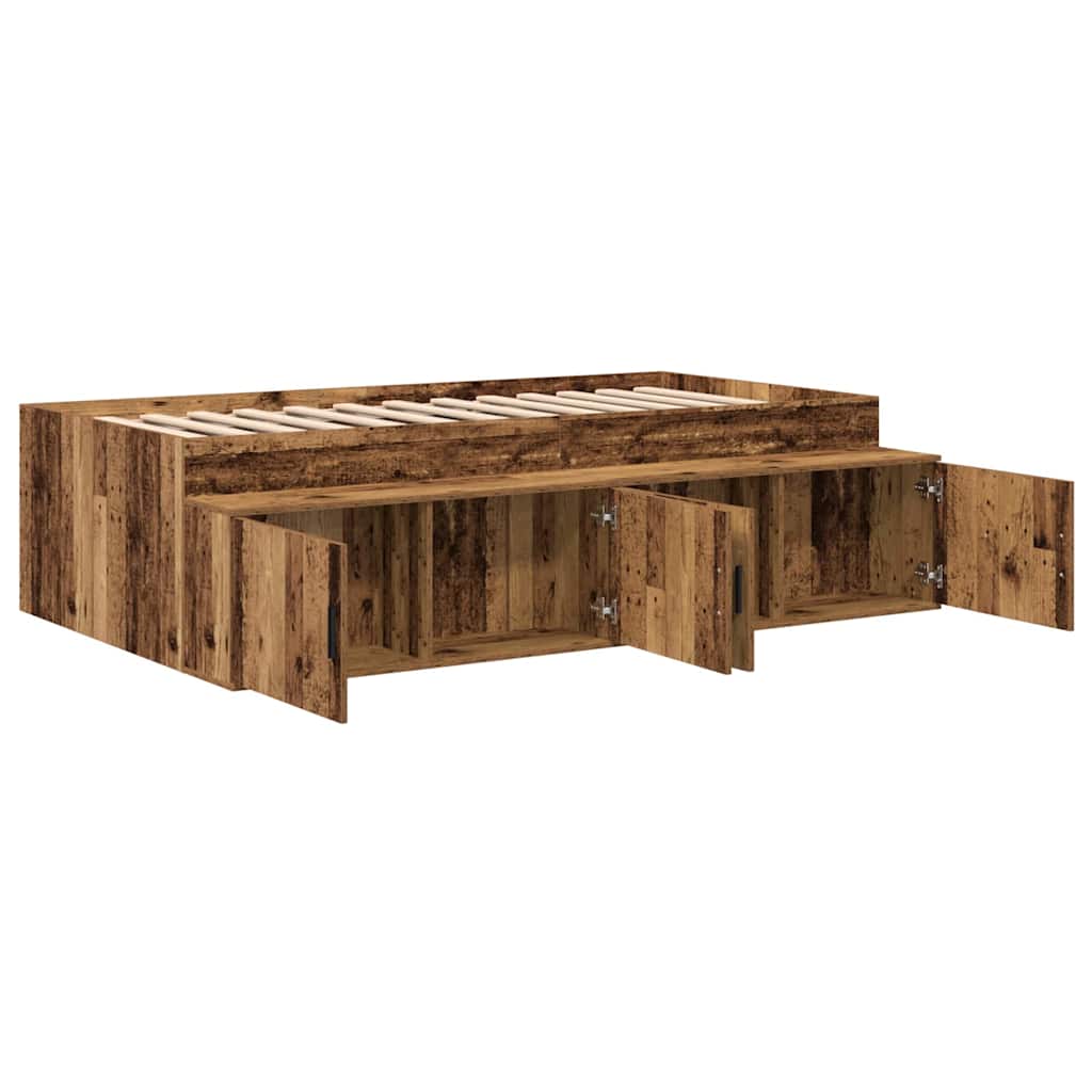 vidaXL Bed Frame with Drawer Artisan Oak 70 x 190 cm Engineered Wood