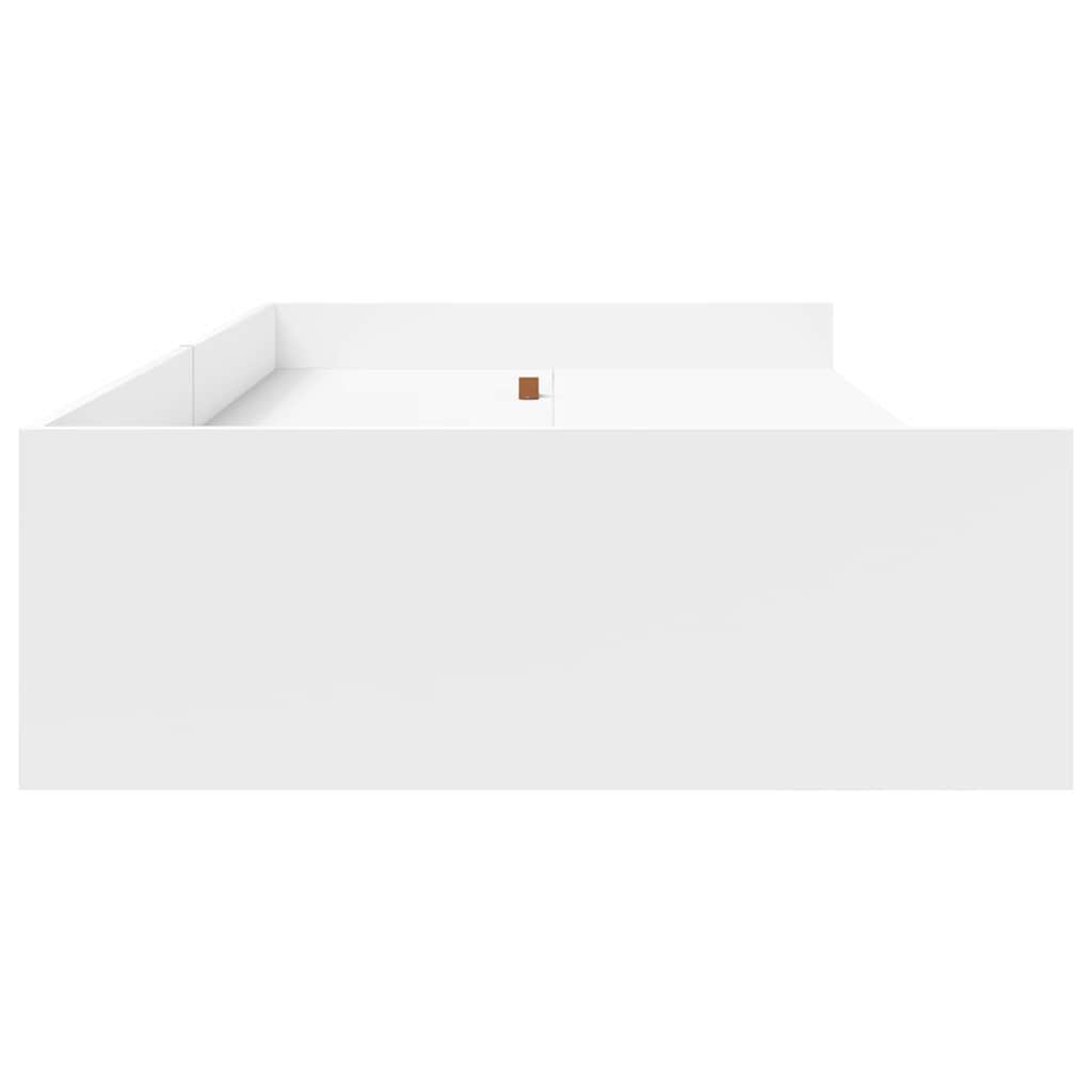 vidaXL Bed Frame with Headboard White 98.5 x 200 cm Engineered Wood