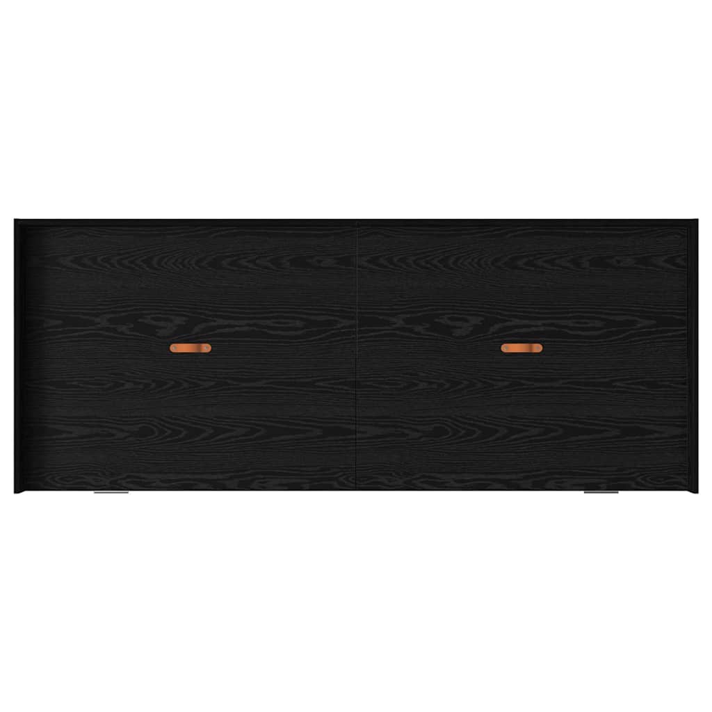 vidaXL Bed Frame with Drawer Black Oak 98.5 x 200 cm Engineered Wood