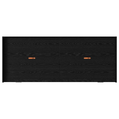 vidaXL Bed Frame with Drawer Black Oak 98.5 x 200 cm Engineered Wood